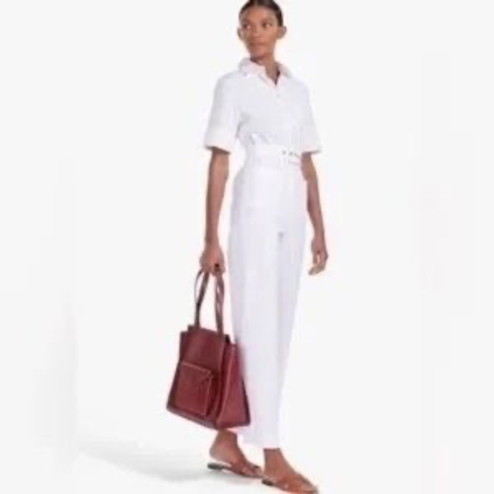 Staud Zavey utility jumpsuit in white. Size Small. Worn once. Great condition - Picture 3 of 8